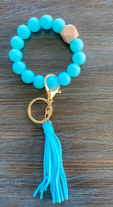 Glow in the Dark Silicone Wristlet Keychain