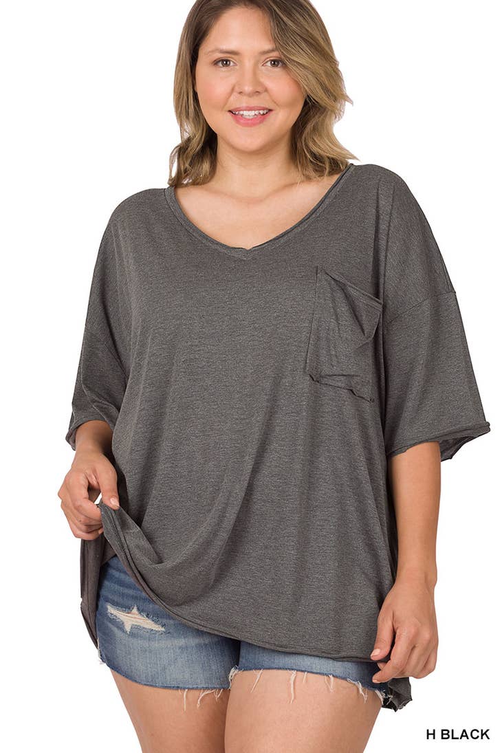 Plus Tri Blend Raw Edge
Boyfriend Tee