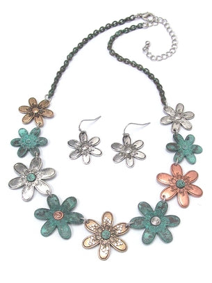 Flower Necklace Set