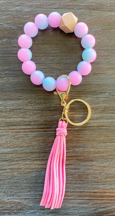 Glow in the Dark Silicone Wristlet Keychain