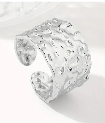 Hammered Metal Ring
