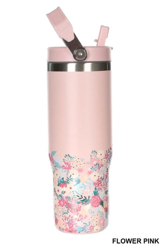 30oz Flower Print Tumbler