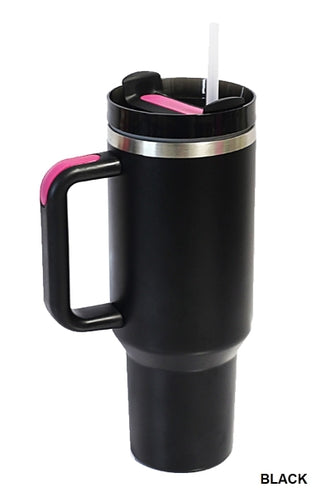 40oz Stainless Steel Tumbler w/ Straw