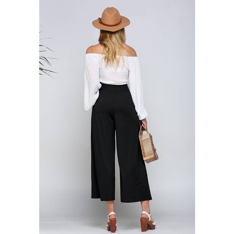 GAUCHO PANTS - Black