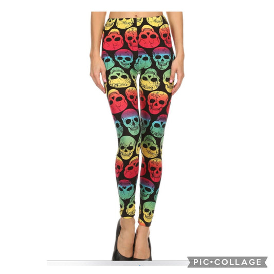 Rainbow Skull Leggings