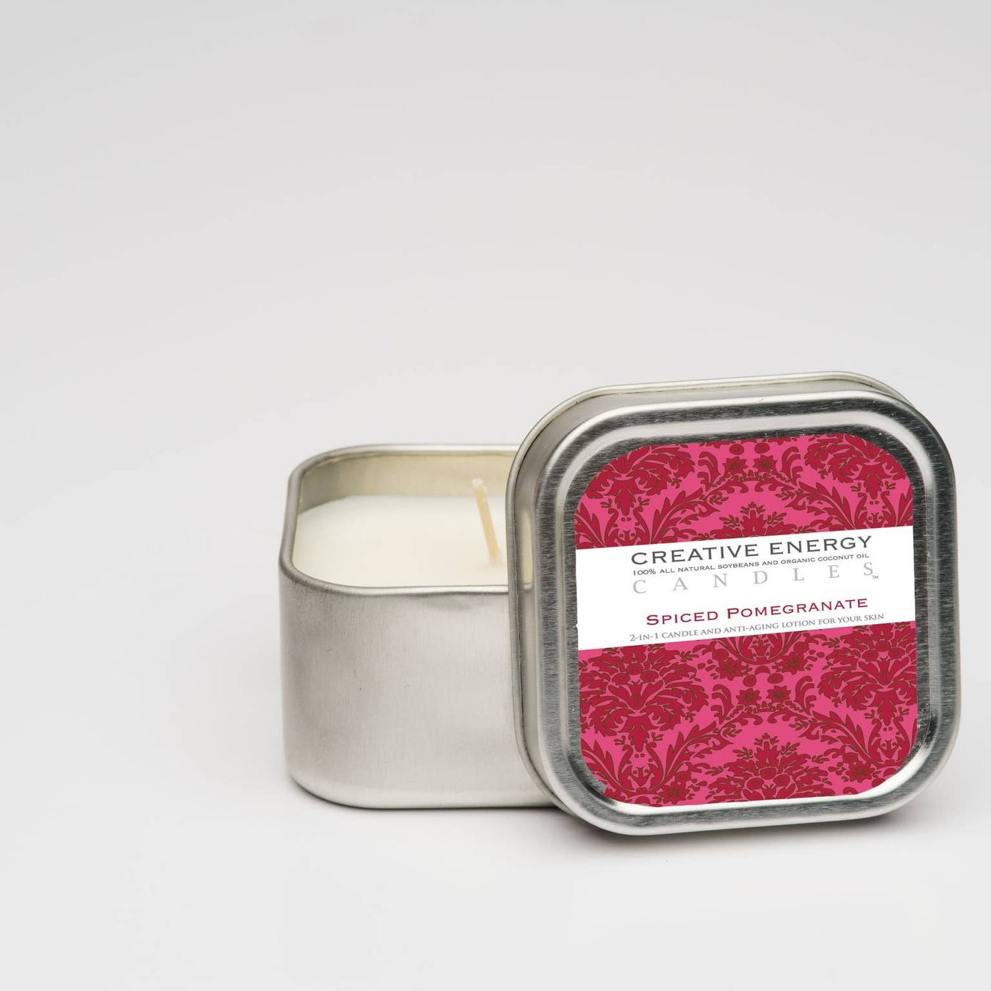 3.5oz Spiced Pomegranate: 2-in-1 Soy Lotion Candle