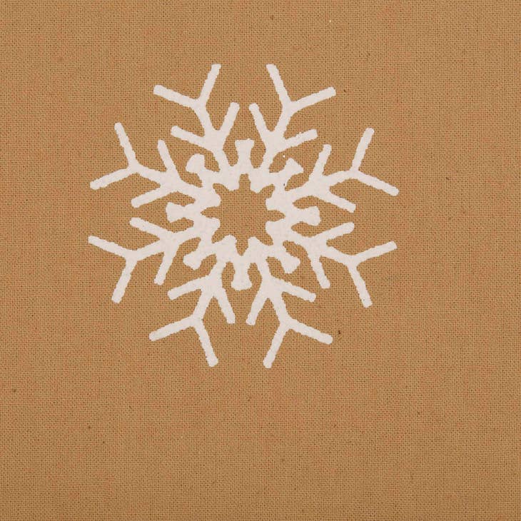 Snowflake Burlap Natural Snowflake Kisses Tea Towel Set of 2 19x28