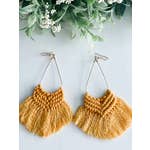 Boho Macrame Earrings "Mustard"
