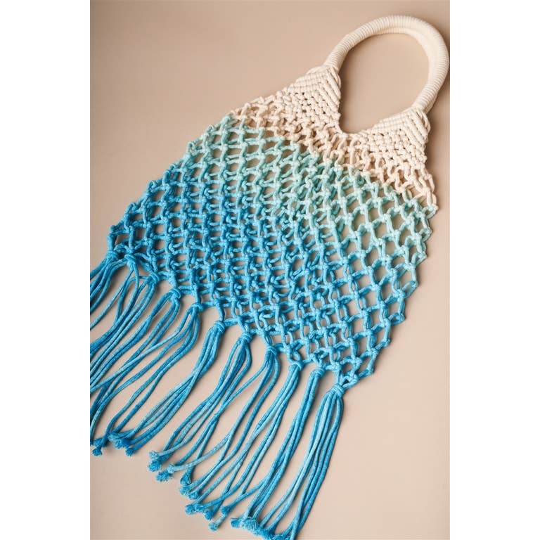 Hombre Cotton Net Fringe Fashion Bag