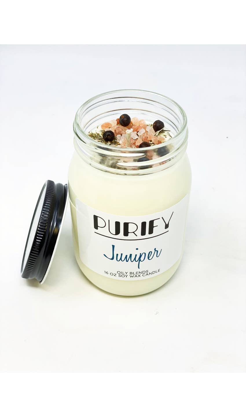 Jumbo Purify Candles with Herbs and Pink Salt