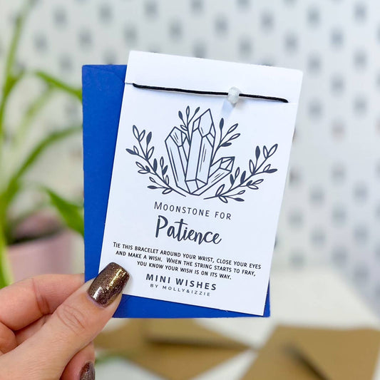 Crystal Mini Wish Bracelet- Moonstone for Patience