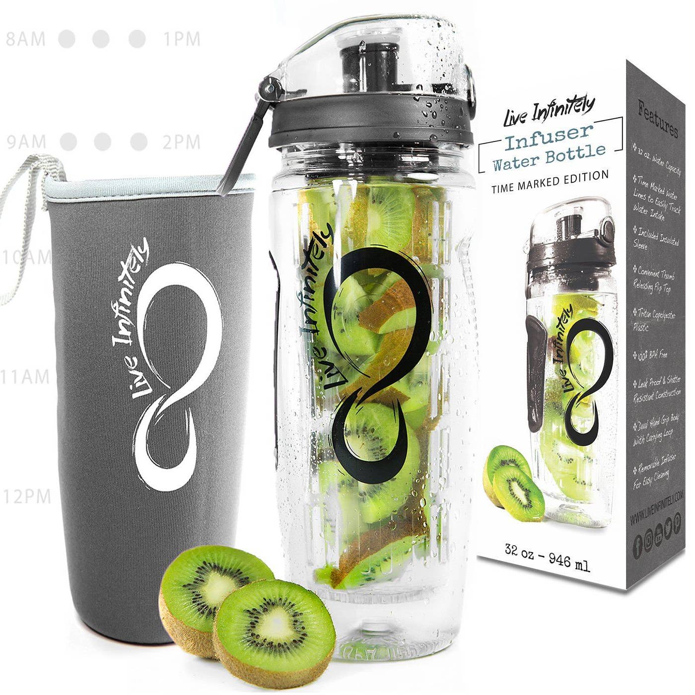 32oz Time Marked Infuser & Insulation Sleeve