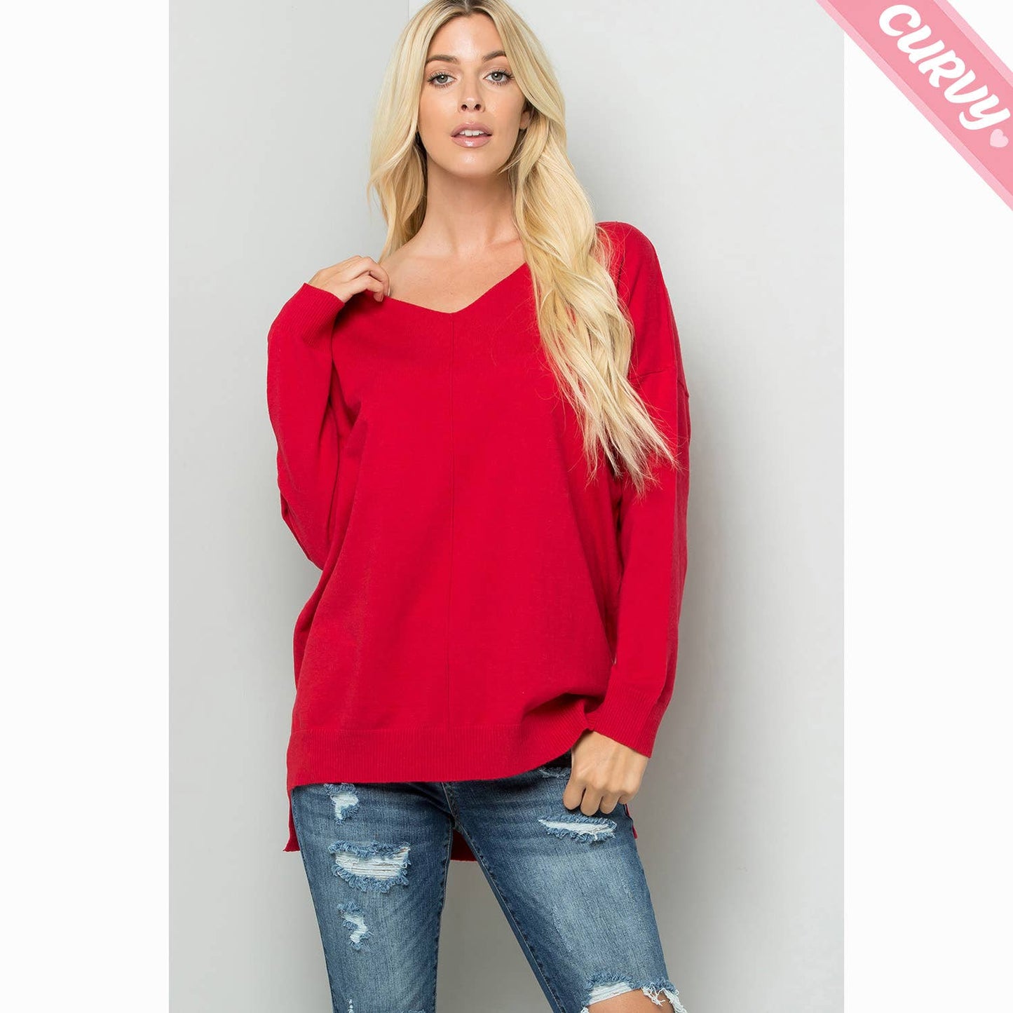 V-NECK COMFY SWEATER