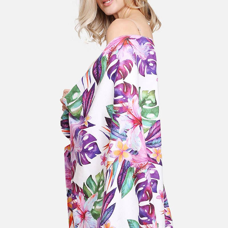 Hibiscus Print Beach Towel Tote Bag 2 In 1