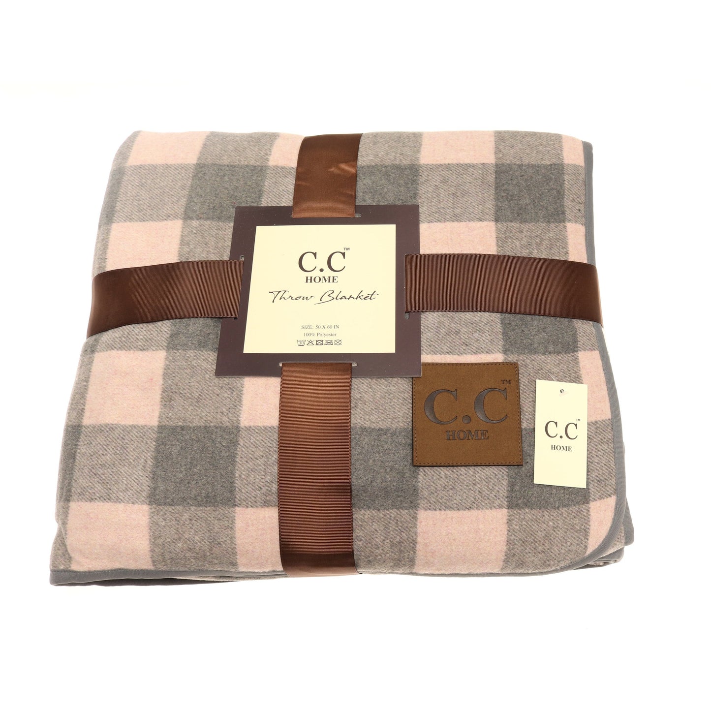 CC BUFFALO CHECK SHERPA LINED THROW BLANKET