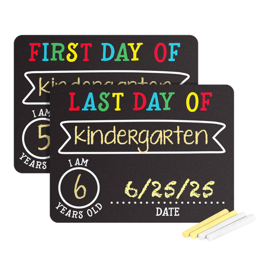 First And Last Day Photo Sharing Chalkboard Signs