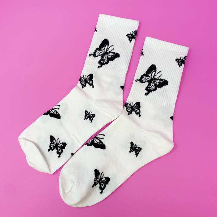 Butterfly In The Air Socks Set of 2