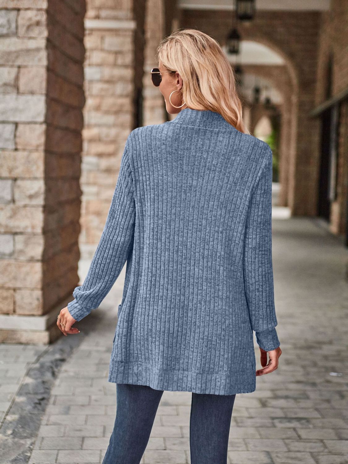 Open Front Cardigan with Pockets