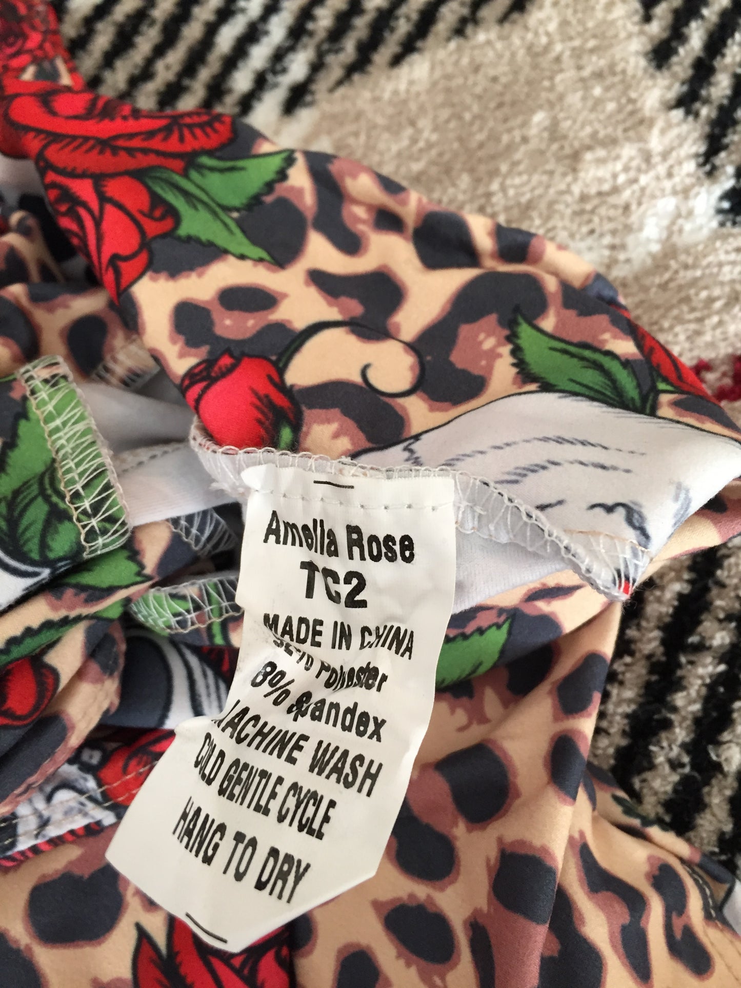 Leopard Skulls & Roses Leggings