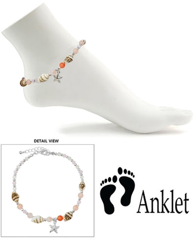 Starfish Natural Shell Anklet