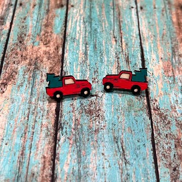 Christmas Truck Earrings