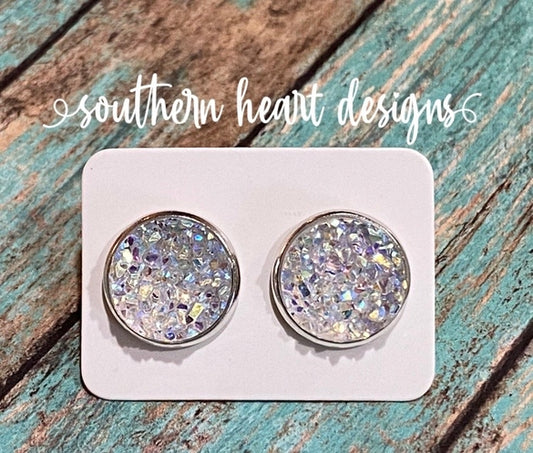 Iridescent Stud Earring