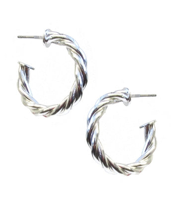 Twist Metal Hoop Earring