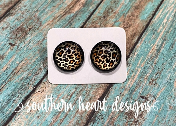 Leopard Stud Earrings