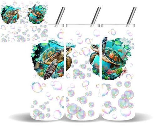 Sea Turtle Bubbles Tumbler