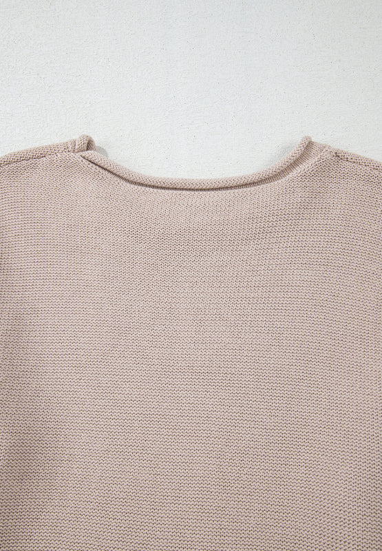 Color Block Round Neck Long Sleeve  Sweater