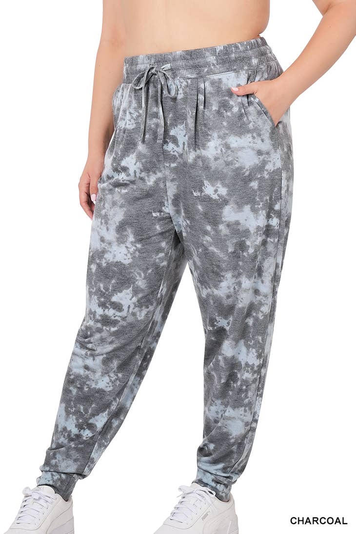 Plus French Terry Tie Dye Joggers