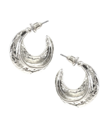 HOLLOW HOOP EARRING