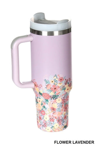 40oz Stainless Steel Tumbler w/ Straw