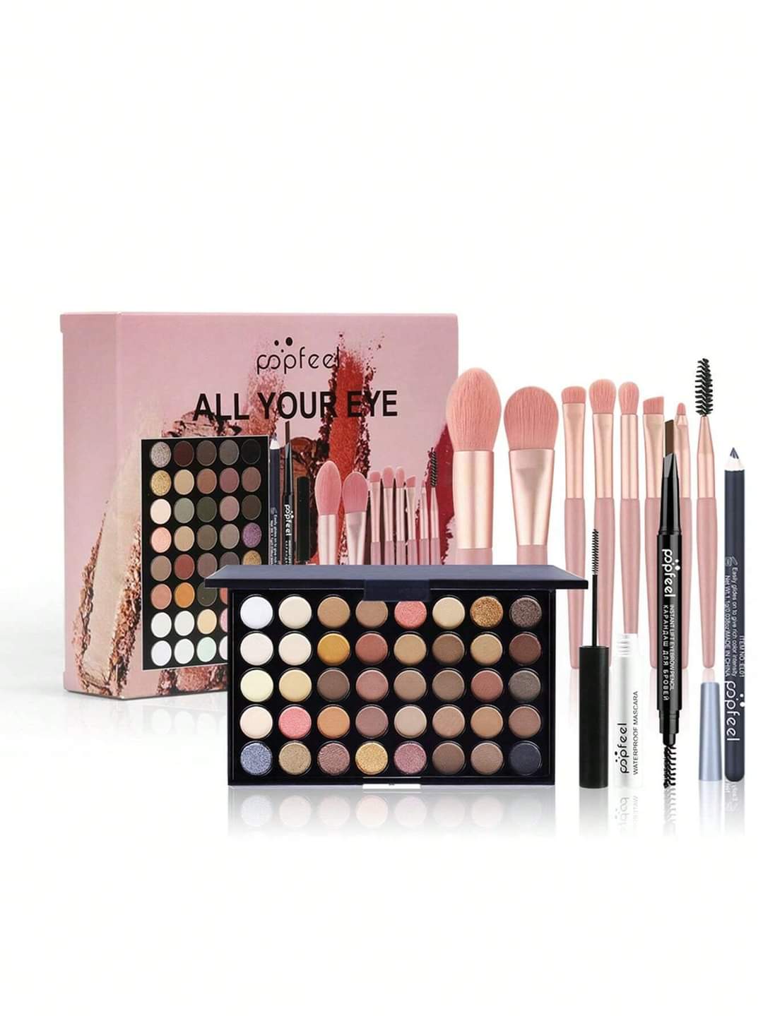 40 Color Eyeshadow Palette with Brushes and more