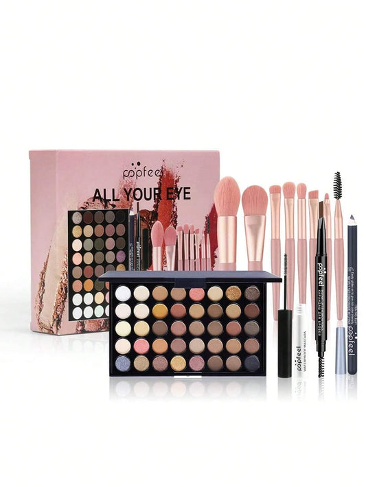 40 Color Eyeshadow Palette with Brushes and more