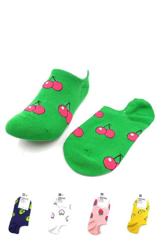 Fruit Print Low Cut Socks