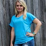 Colorful Short Sleeved Dolman Tops