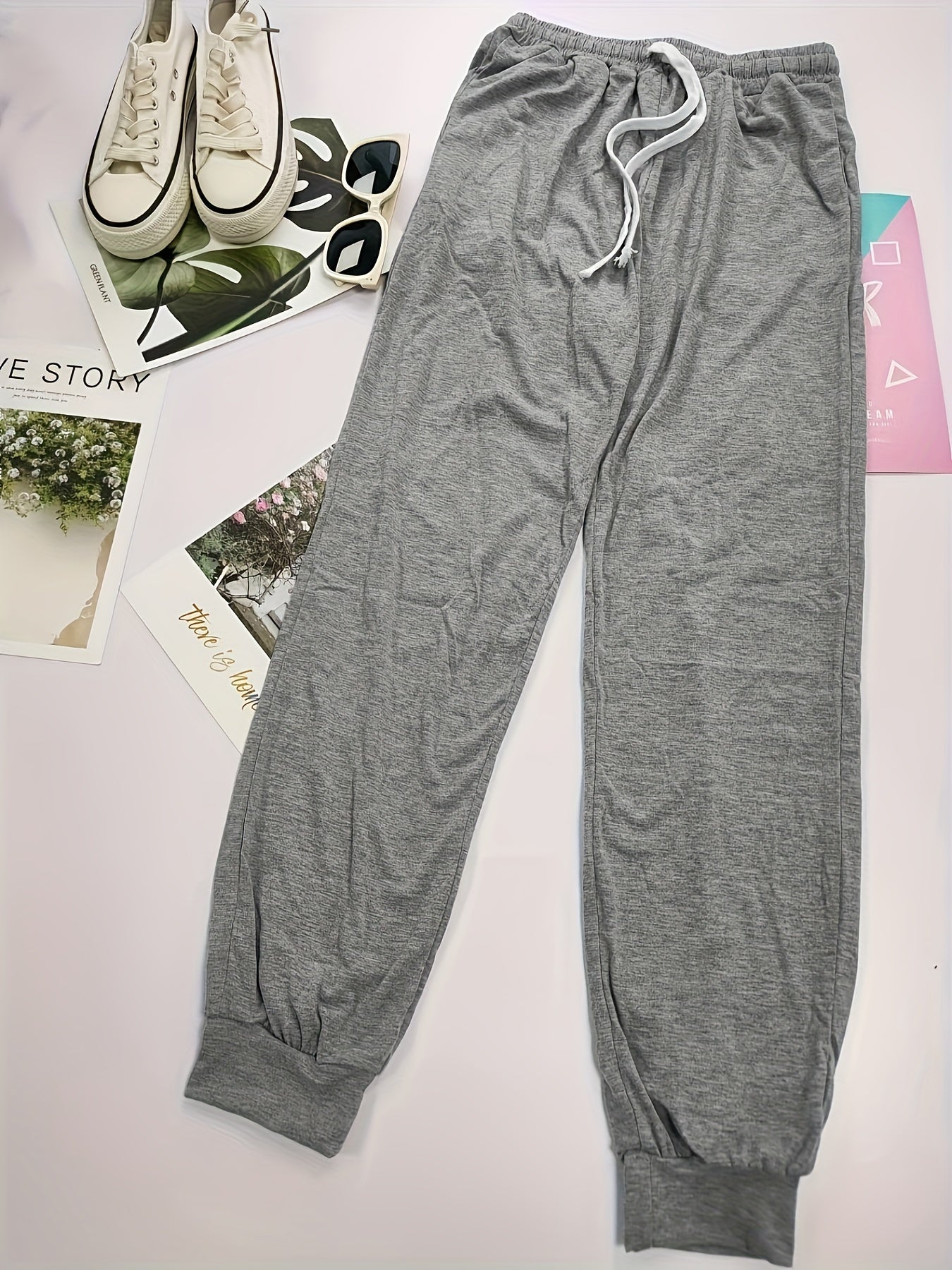 Full Size Drawstring Elastic Waist Joggers with Pockets