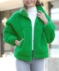 Bright Green Sherpa Jacket