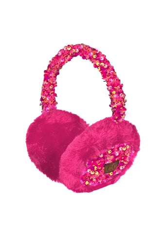 C.C Faux Fur Sequin Earmuffs