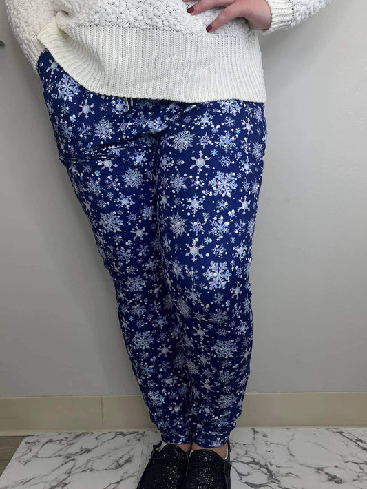 Snowflake Print Joggers