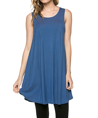 Sleeveless Drape Tunic- Indiago