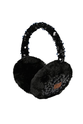 C.C Faux Fur Sequin Earmuffs