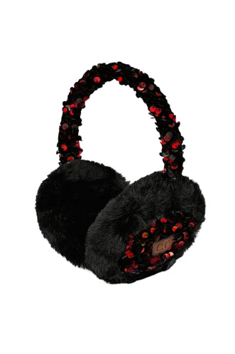 C.C Faux Fur Sequin Earmuffs