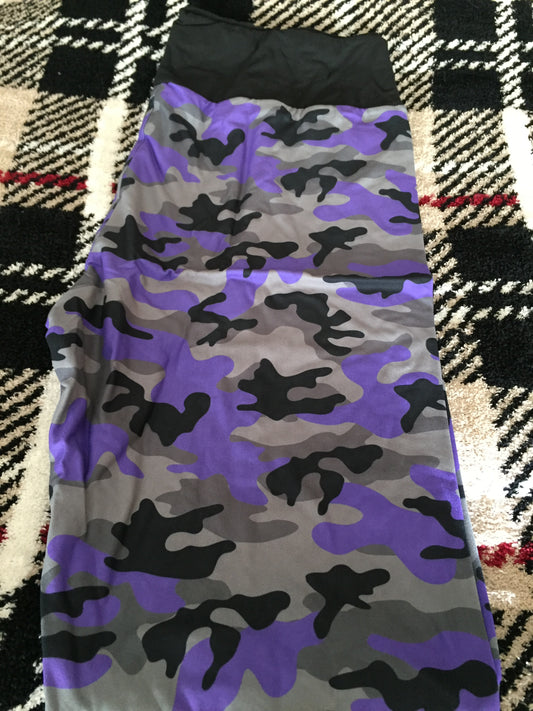 Purple Camo Leggings