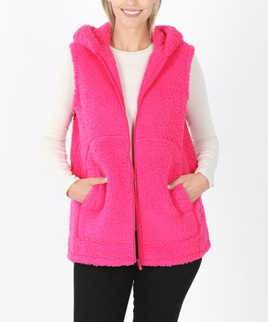 Hot Pink Sherpa Vest