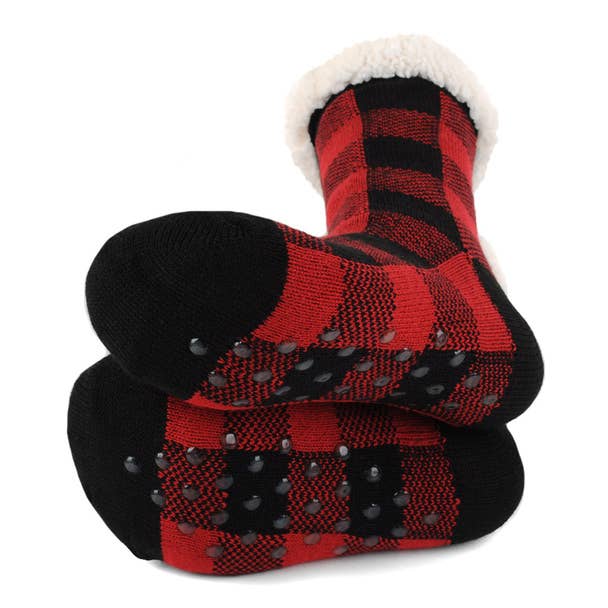 Women's Plush Fleece Lined Sherpa Slipper Socks