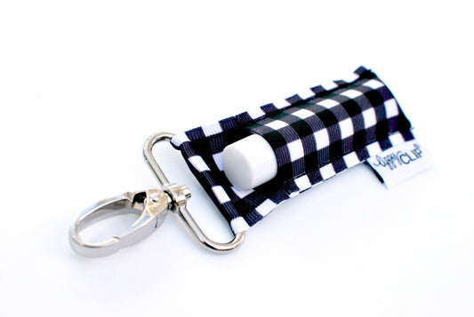 Black and White Buffalo Check LippyClip