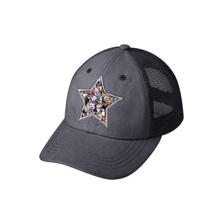 C.C Star Stone Embellishment Baseball Cap