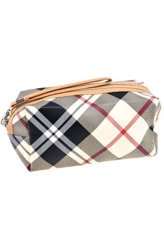 Plaid and Checker Cosmetic Bag